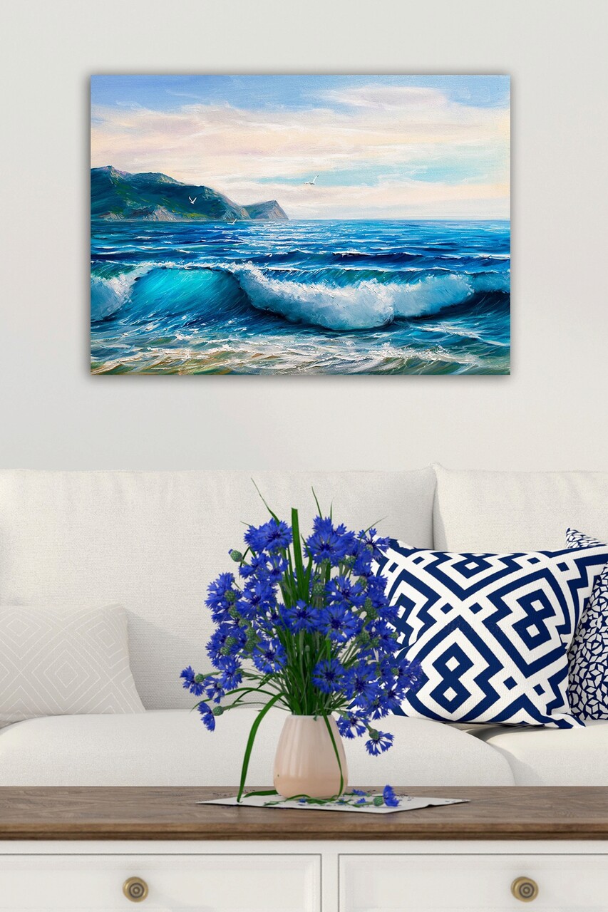 Tablou decorativ, 1007211319-5070, Cadru: 100% LEMN (grosime: 3 cm), Multicolor - imagine 6